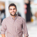 portrait of a handsome young man smiling